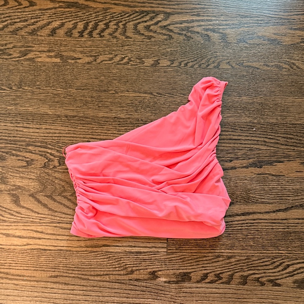 Express Pink One-Shoulder Tank Top